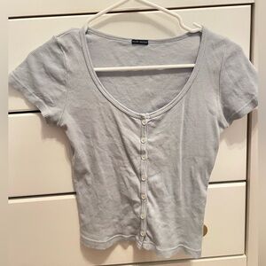 LIGHT BLUE BRANDY TOP - ONE SIZE ONLY